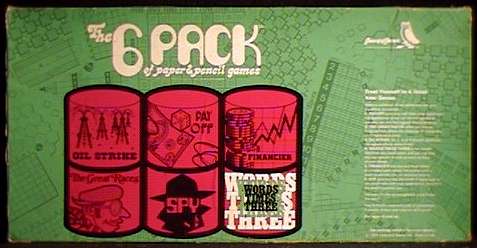 THE 6 PACK OF PAPER & PENCIL GAMES - Gamut of Games 1974